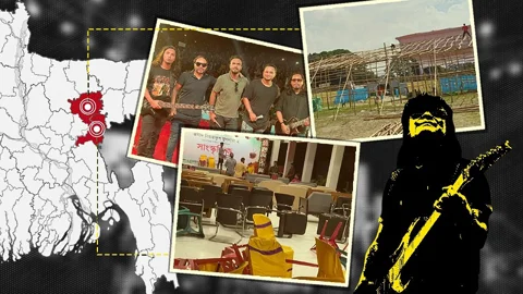 গান বন্ধের হুঙ্কার, পুলিশ লাইন্সে হামলা: স্বরাষ্ট্রমন্ত্রীর বক্তব্যে ক্ষুব্ধ শিল্পীরা। স্ট্রিম গ্রাফিক