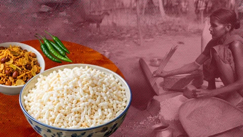 মুড়ি যেভাবে হয়ে উঠল বাঙালির চিরচেনা খাবার। স্ট্রিম গ্রাফিক