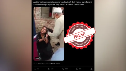 হিজাব না পরার শাস্তি হিসেবে চুল কাটার দৃশ্য নয় এটি 
