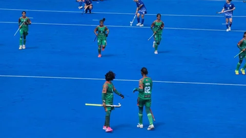 টুর্নামেন্টে নিজেদের প্রথম ম্যাচেই ৭-০ গোলের জয় পেয়েছে বাংলাদেশ। ছবি: হকি ফেডারেশন