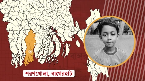 বাগেরহাটের শরণখোলায় নিখোঁজের তিন দিন পর মরদেহ উদ্ধার হওয়া শিশু রাফি আকন। স্ট্রিম গ্রাফিক্স