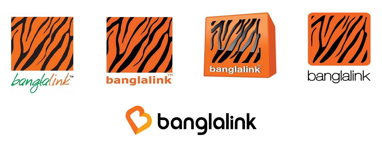 বাংলালিংকের লোগোর বিবর্তন। সংগৃহীত ছবি
