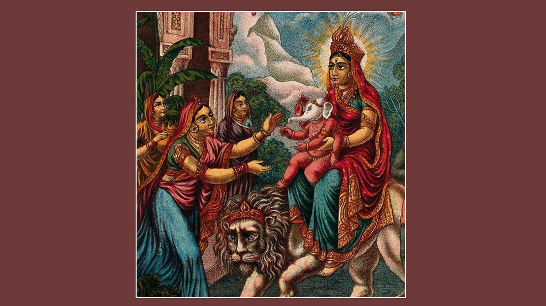 ডাচ-বেঙ্গল শিল্পীর তুলিতে উমার আগমনী। সংগৃহীত ছবি