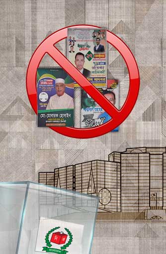 ব্যানার, পোস্টার, বিলবোর্ড টাঙানোর বিধান কী, নির্বাচনী আচরণ বিধিতে কী আছে