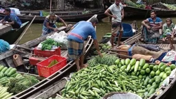 শতবর্ষী ভাসমান হাটে চার ঘণ্টায় ২৫ লাখ টাকার সবজি বিকিকিনি