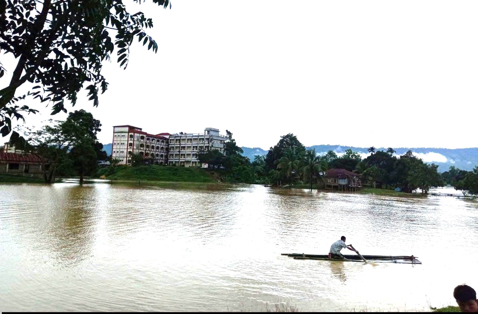 রাঙামাটির বরকল উপজেলার বন্যায় কবলিত এলাকা। সংগৃহীত ছবি