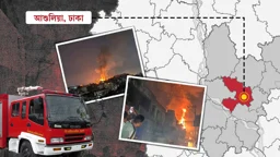 আশুলিয়ায় একটি পোশাক কারখানায় আগুন