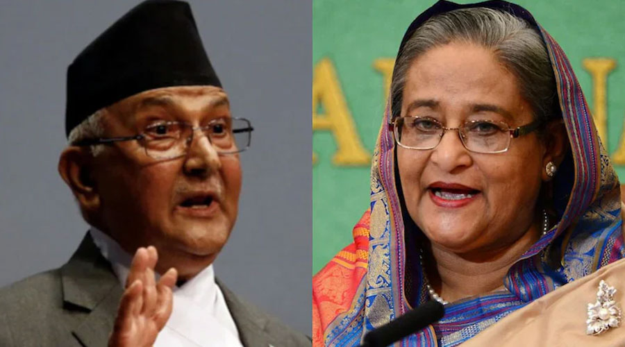 নেপালের পদত্যাগী প্রধানমন্ত্রী কে পি অলি শর্মার সঙ্গে বাংলাদেশের পতিত শাসক শেখ হাসিনার মিল অনেক। ছবি: সংগৃহীত