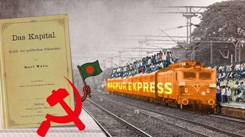 বাংলাদেশের বামপন্থীদের কলকাতামুখী রেললাইন উধাও, ডানপন্থীরা কি নাগপুরের টিকিট কাটছে? ছবি: স্ট্রিম গ্রাফিক
