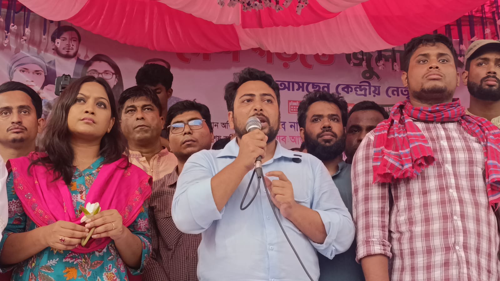 ‘শাপলা’ নিয়ে ষড়যন্ত্র হচ্ছে, নড়াইলের পথসভায় এনসিপি নেতারা