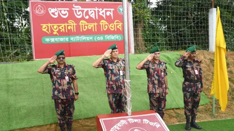 বান্দরবানের নাইক্ষ্যংছড়ি উপজেলার ঘুমধুম ইউনিয়নের সীমান্তবর্তী এলাকায় নতুন ঘাঁটি দুটি উদ্ভোধন করা হয়। ছবি: সংগৃহীত