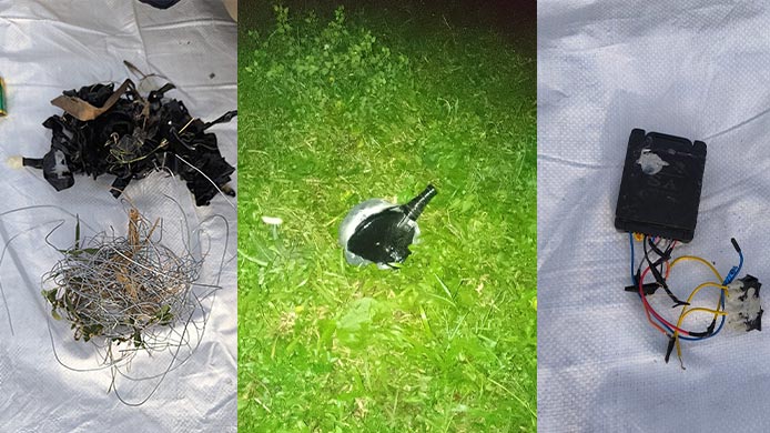 একটি ব্যাগের ভেতরে প্রেসার কুকার সদৃশ বোমাটি পায় পুলিশ। স্ট্রিম ছবি