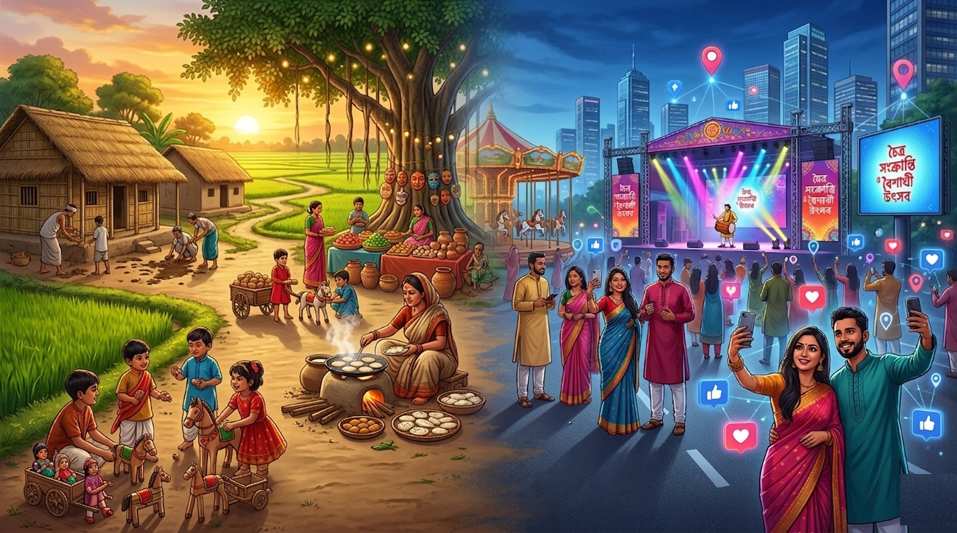 চৈত্রসংক্রান্তি: গ্রামীণ ঐতিহ্য থেকে ডিজিটাল যুগের পালাবদল