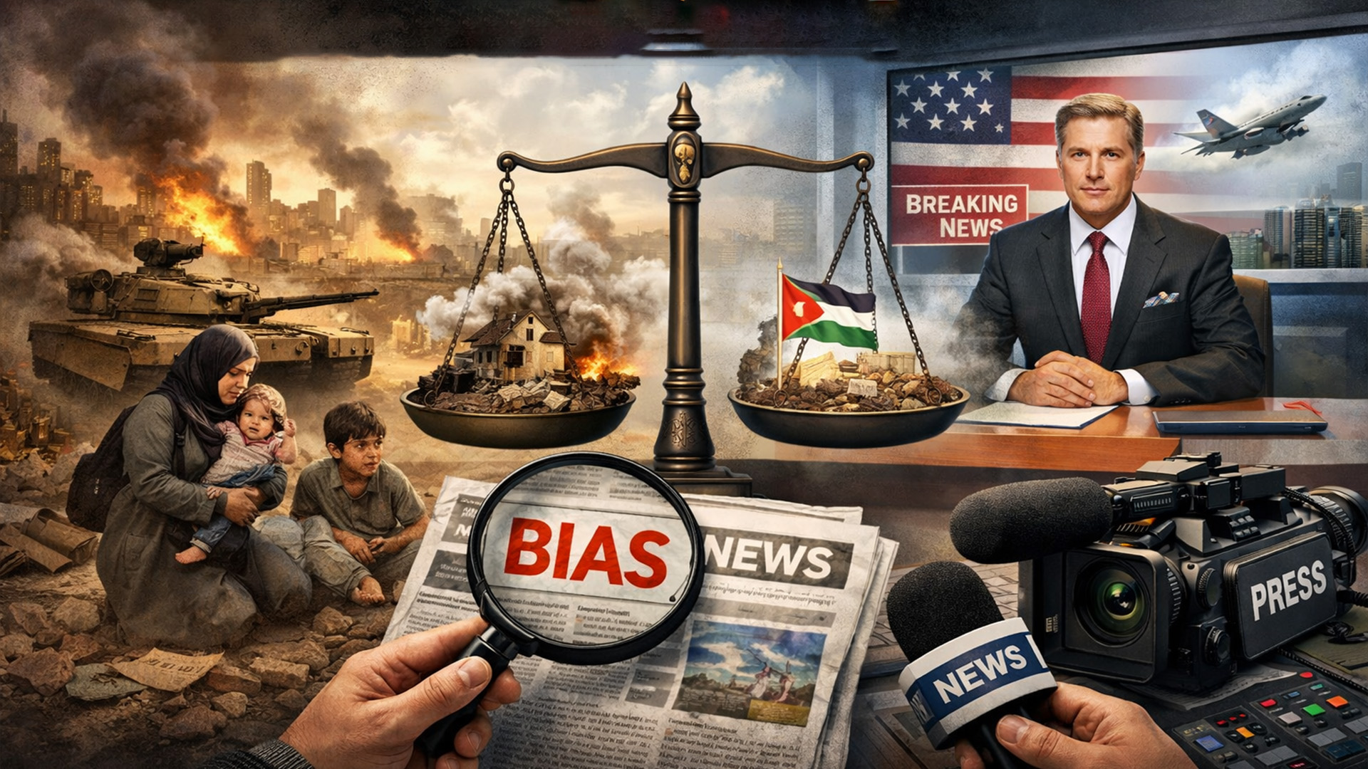 আন্তর্জাতিক গণমাধ্যমে মধ্যপ্রাচ্য যুদ্ধবিষয়ক সংবাদ কতটা নিরপেক্ষ?