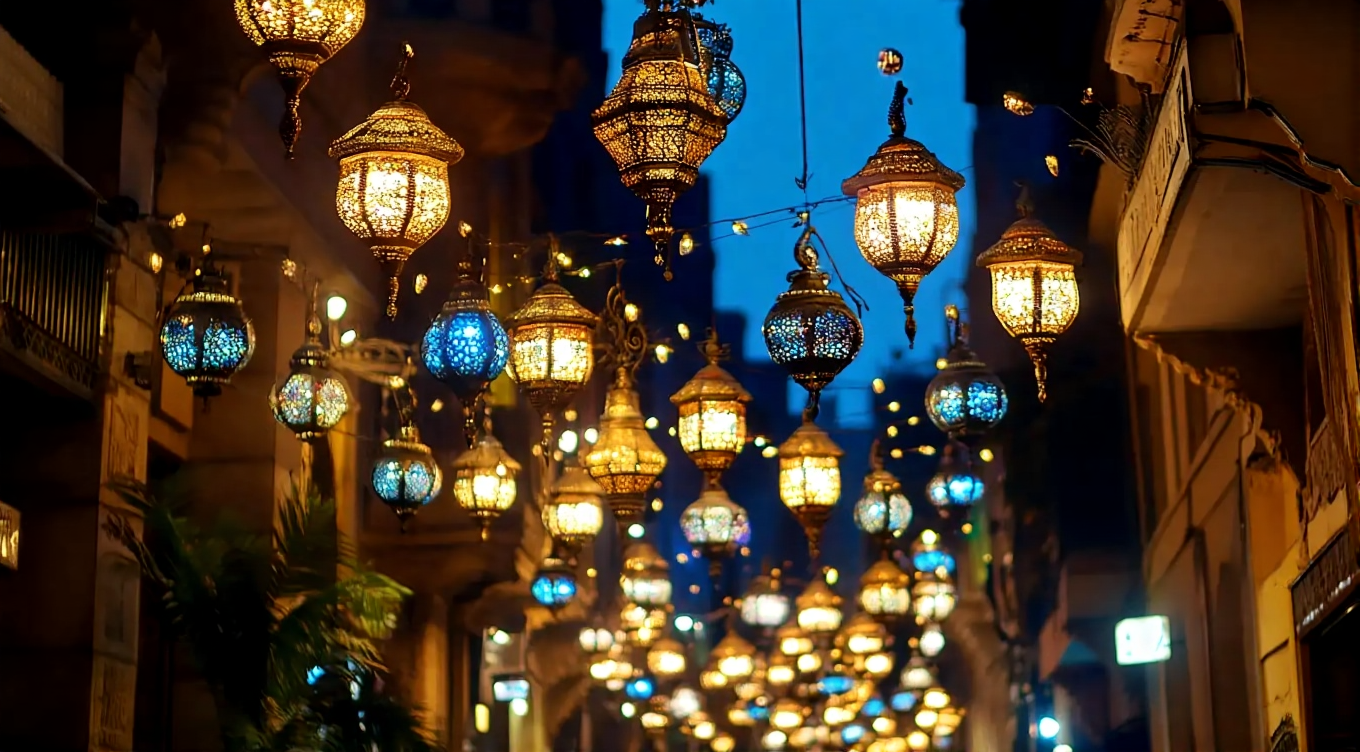 রমজানে মিশর সেজে উঠে বাহারি আলোর লন্ঠনে