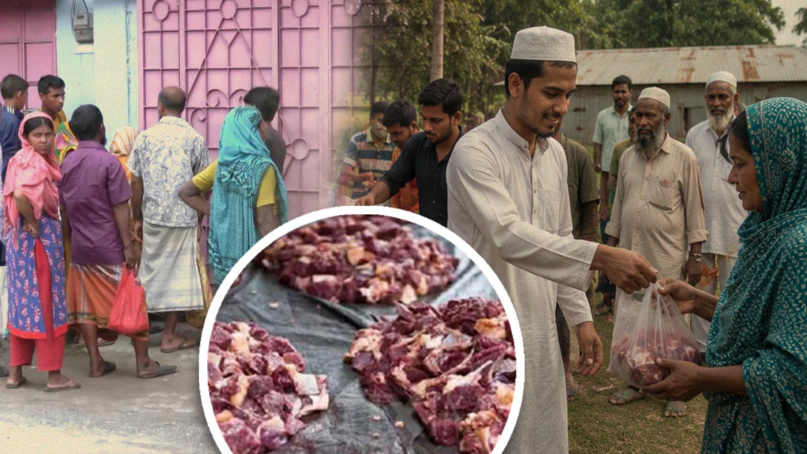 কোরবানির মাংস বণ্টন: শহর ও গ্রামের ভিন্ন চিত্র