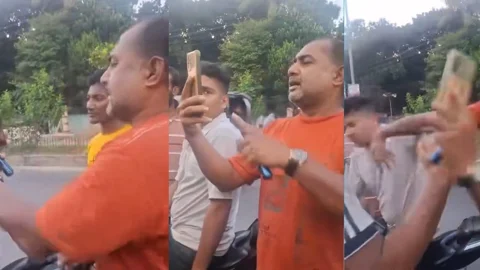 শুক্রবার সন্ধ্যায় এ ঘটনা ঘটে। ছবি: ভিডিও থেকে নেওয়া 