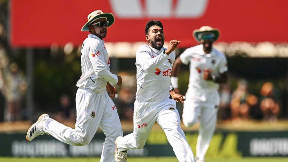 উইকেট পাওয়ার পর মিরাজের উল্লাস। ছবি: সংগৃহীত