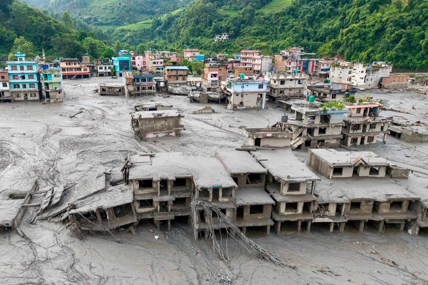 nepal flood damage
