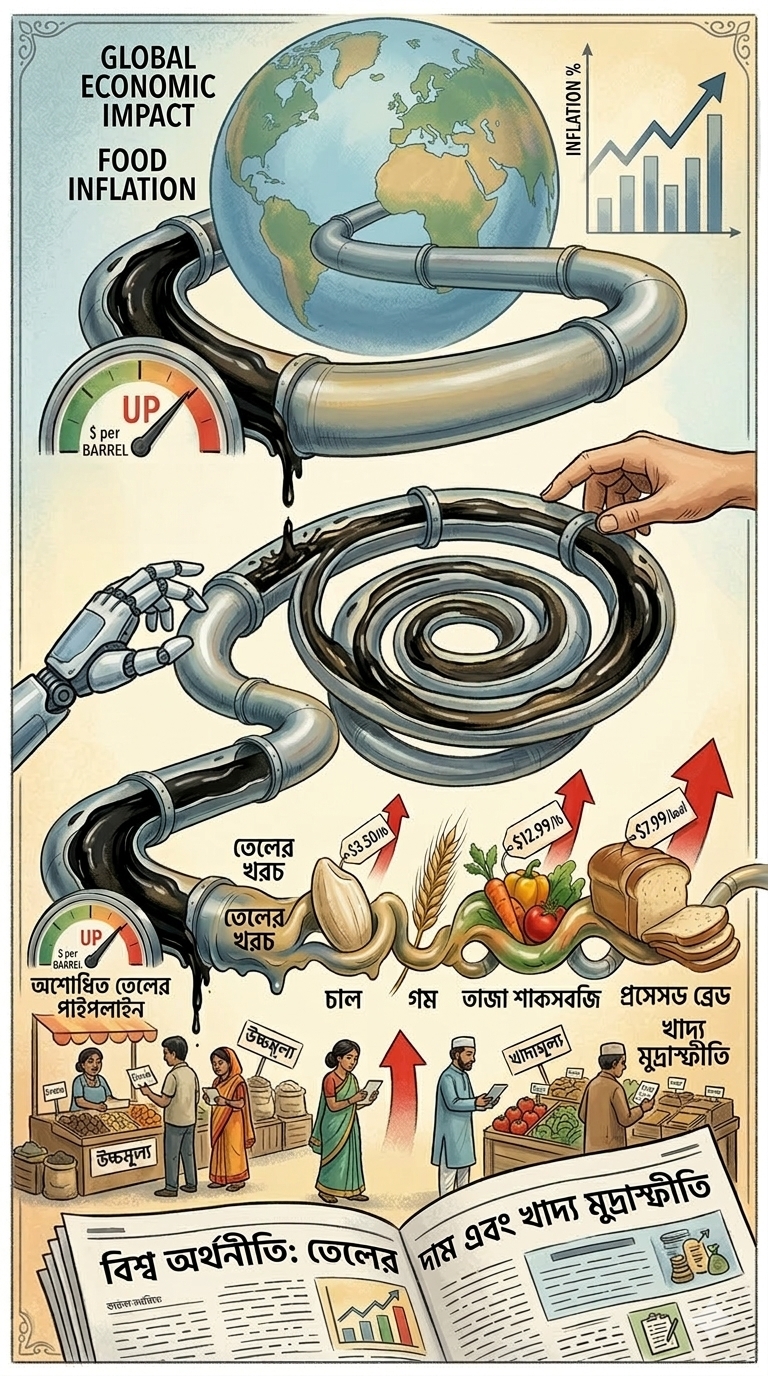 তেলের মূল্যবৃদ্ধি যেভাবে খাদ্যের দামও বাড়াতে পারে