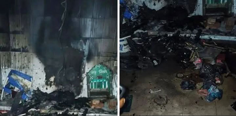 আগুন দেওয়ার আগে লুটপাটের অভিযোগ