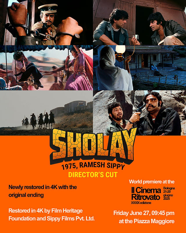 ‘শোলে’ সিনেমার নতুন পোস্টার। ছবি: ইন্সটাগ্রাম