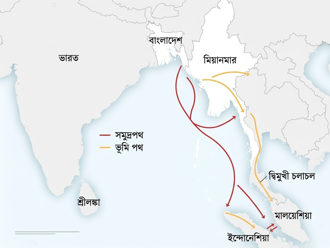 বিপজ্জনক এই রুটে বাড়ছে মানবপাচার, পাল্লা দিয়ে বাড়ছে প্রাণহানি। ছবি: সংগৃহীত