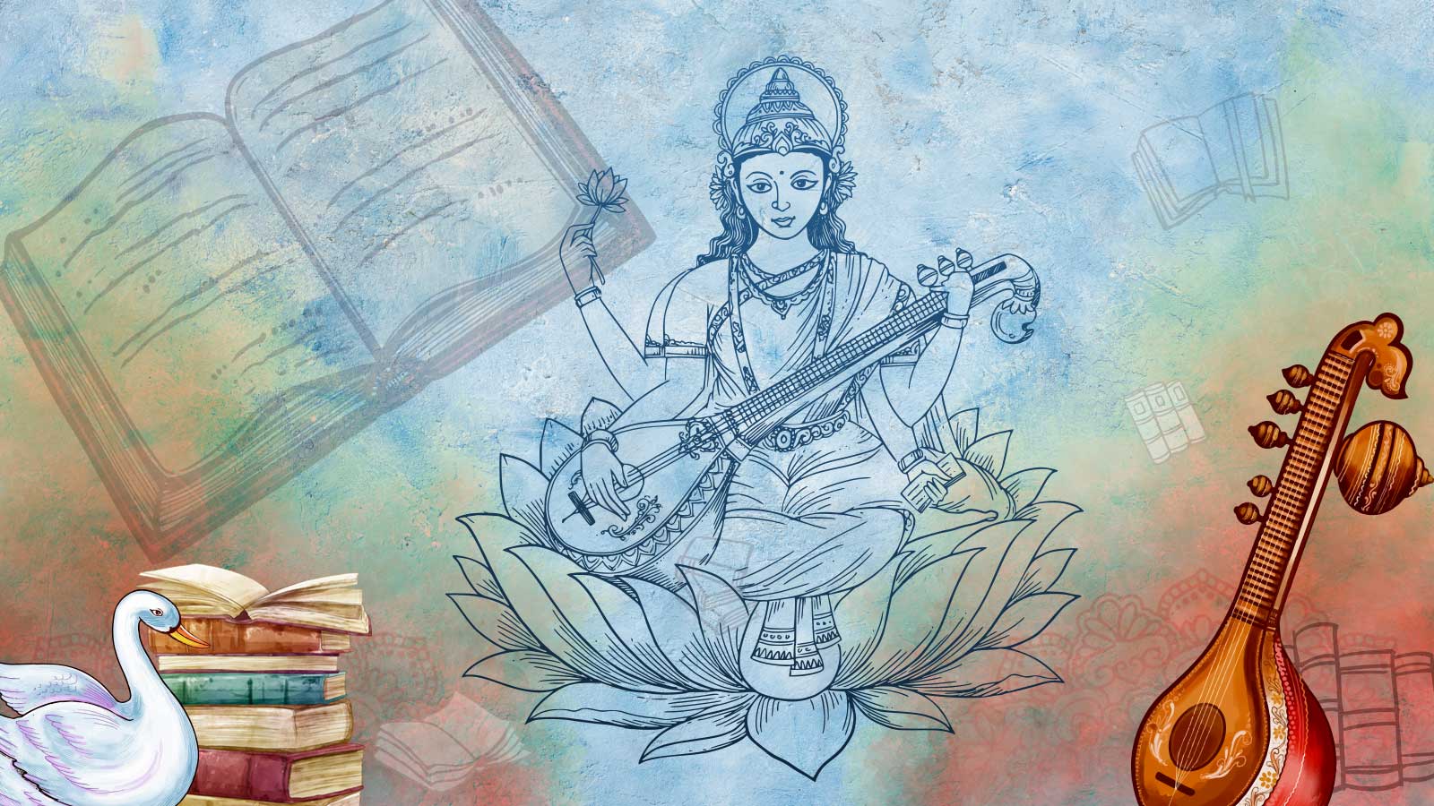 সরস্বতী যেভাবে নদী থেকে বিদ্যার দেবী হলেন