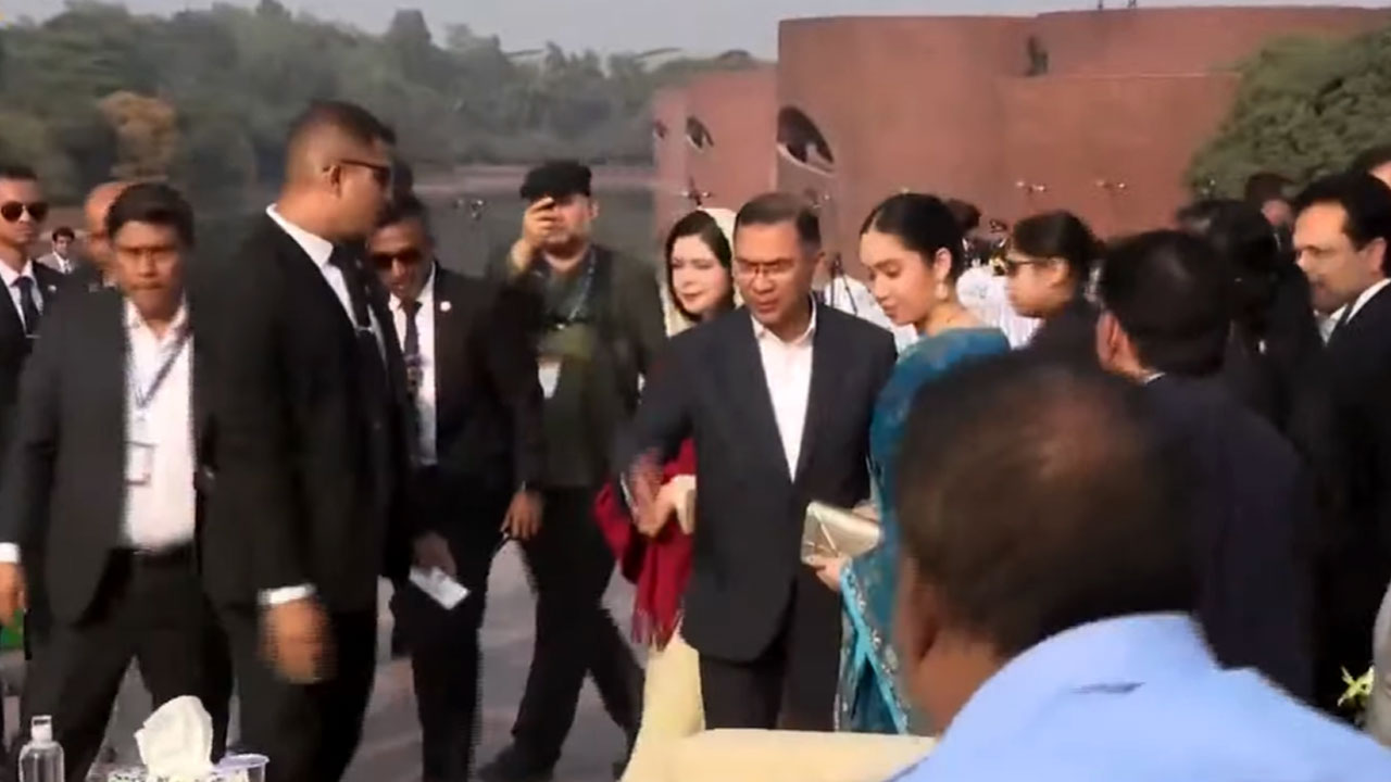 শপথ অনুষ্ঠানস্থলে তারেক রহমান