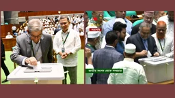ভোট দিলেন সরকার ও বিরোধীদলীয় এমপিরা
