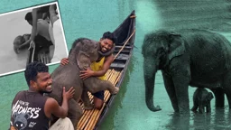 তিস্তায় ভেসে যাচ্ছিল ১৫ দিনের হাতিশাবক, প্রাণপণে উদ্ধার করলেন জেলেরা