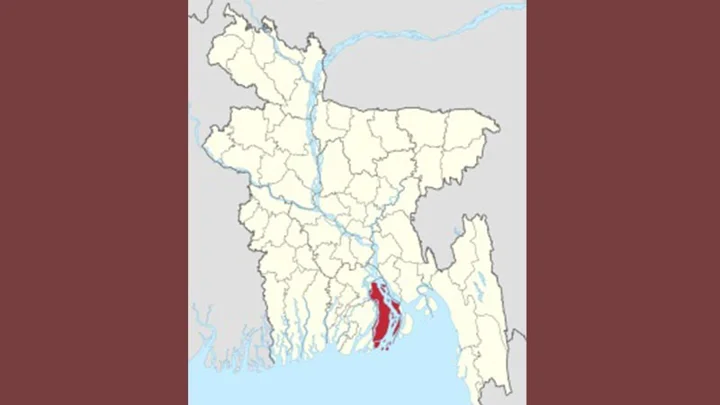 মানচিত্রে দ্বীপ জেলা ভোলা