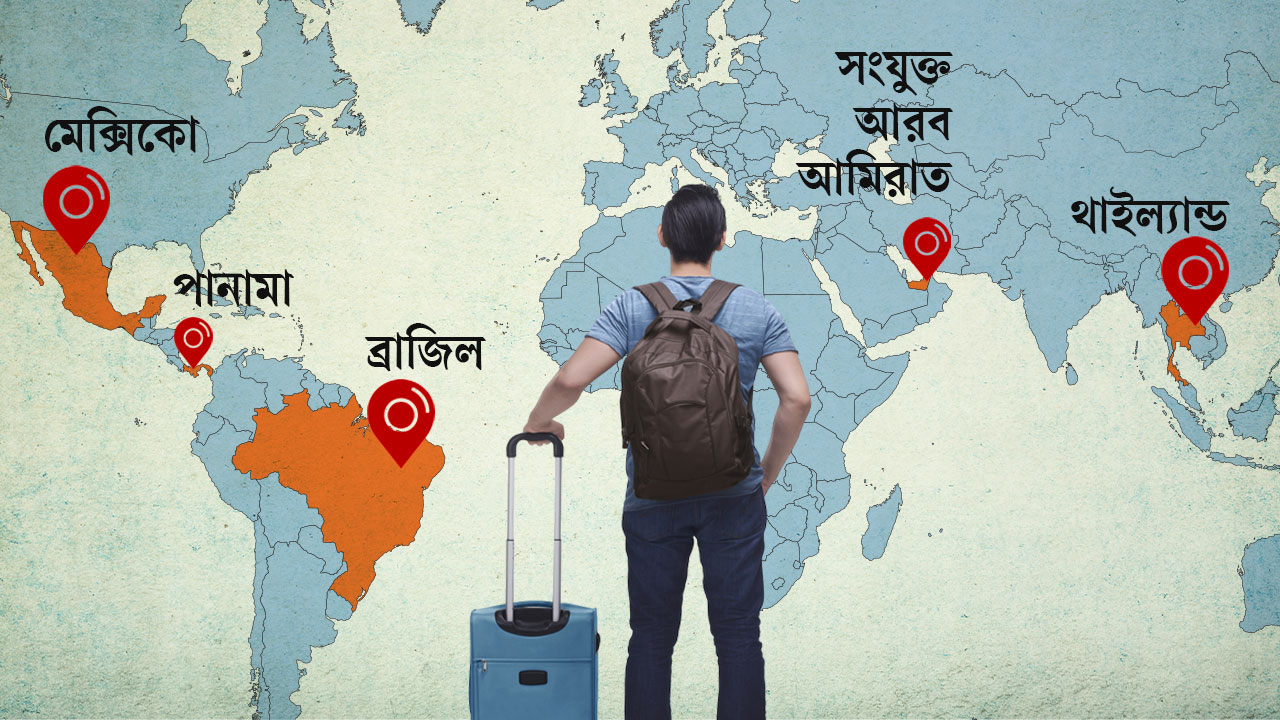 বিদেশে নতুন জীবন গড়ার জন্য সবচেয়ে ভালো ৫ দেশ। ছবি: স্ট্রিম গ্রাফিক